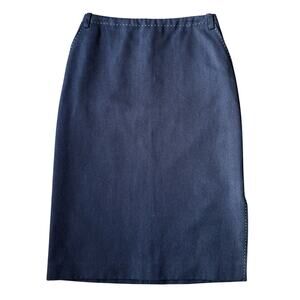 Max Mara Denim Skirt Knee Length Old Money Quiet Luxury Classic Made in Italy